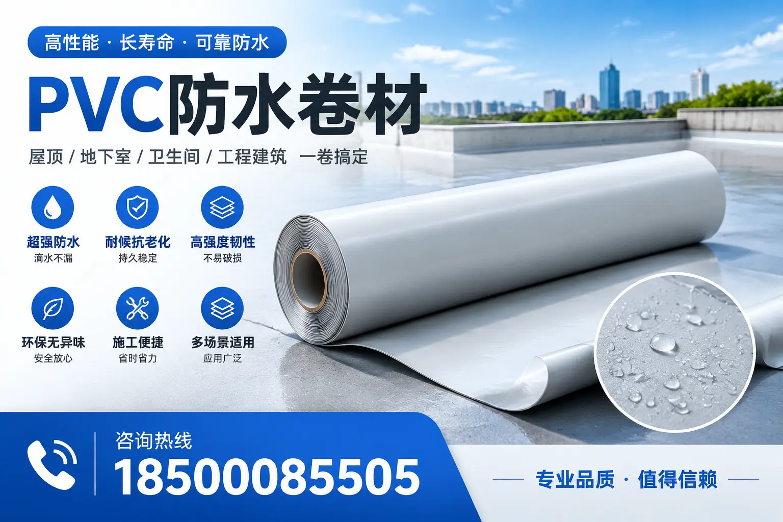 PVC防水卷材的防水效果评测,适合大兴安岭的科学依据